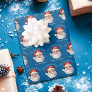 Search for blue santa claus wrapping paper Cute