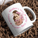 Search for best mum in the world mugs Pink