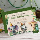 Search for cute animals birthday invitations Wild