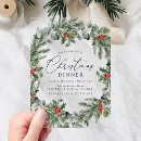 Search for holly berries christmas invitations Holiday dinner