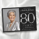 Search for black and silver birthday invitations Typography