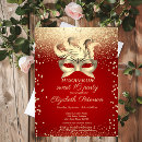 Search for red gold sweet 16 invitations Masquerade