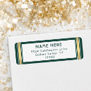 Search for green stripes return address labels Elegant