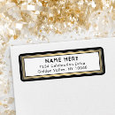 Search for black and white gold return address labels Stylish