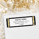 Search for black and white stripes return address labels Elegant