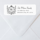 Search for family crest return address labels Elegant