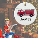 Search for firetruck christmas tree decorations Fireman