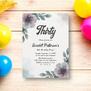 Search for purple 30th birthday invitations Botanical