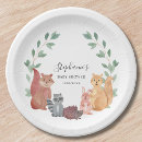 Search for woodland animal baby shower plates Rustic