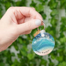 Search for blue wave key rings Watercolor