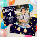 Search for rocket invitations Modern space party