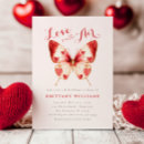 Search for love is in the air bridal shower invitations Minimal