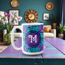 Search for purple and teal mugs Floral