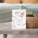 Search for pink butterfly birthday invitations Simple