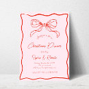 Search for bow christmas invitations Pink and red