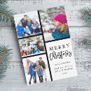 Search for 4 photo christmas cards Black and white