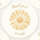 Search for yellow baby shower thank you stickers Little ray of sunshine