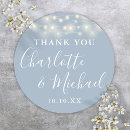 Search for light blue thank you stickers Elegant