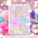 Search for groovy 1st birthday invitations One groovy girl