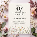 Search for rustic 40th birthday invitations Floral