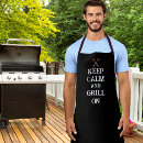 Search for keep calm and grill on aprons Dad