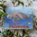 Search for manatee underwater Watercolor