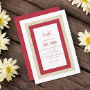 Search for red border wedding invitations Minimalist