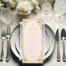 Search for pink and gold menus Vintage