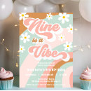 Search for pink 9th birthday invitations Hippie