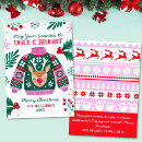 Search for ugly christmas sweater pattern postcards Reindeer