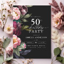 Search for burgundy 50th birthday invitations Modern