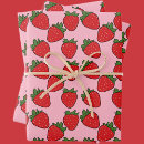 Search for strawberries wrapping paper Red