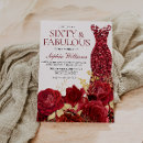 Search for red 60th birthday invitations Flowers