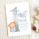 Search for silver 1st birthday invitations Cute