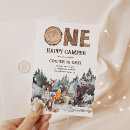 Search for one happy camper invitations Woodland