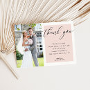Search for pink black wedding thank you cards Modern