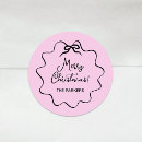 Search for pink and black bow stickers Merry christmas