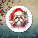 Search for shih tzu dog stickers Festive
