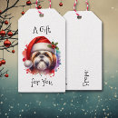 Search for dog christmas gift tags Watercolor