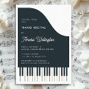 Search for black and white music invitations Modern