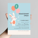 Search for little bunny birthday invitations Balloon