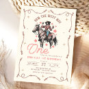 Search for how the west was one birthday invitations Western