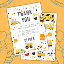 Search for construction birthday thank you cards Stop the traffic