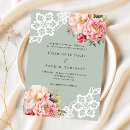 Search for rose gold lace wedding invitations Pink