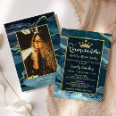 Search for teal and gold quinceanera invitations Daughter