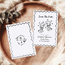 Search for hand drawn save the dates Quirky
