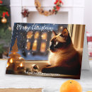 Search for cat in window christmas cards Feline
