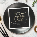 Search for 50th birthday napkins Calligraphy