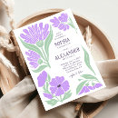 Search for mint and lavender wedding invitations Floral