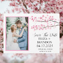 Search for cherry blossom save the dates Minimalist